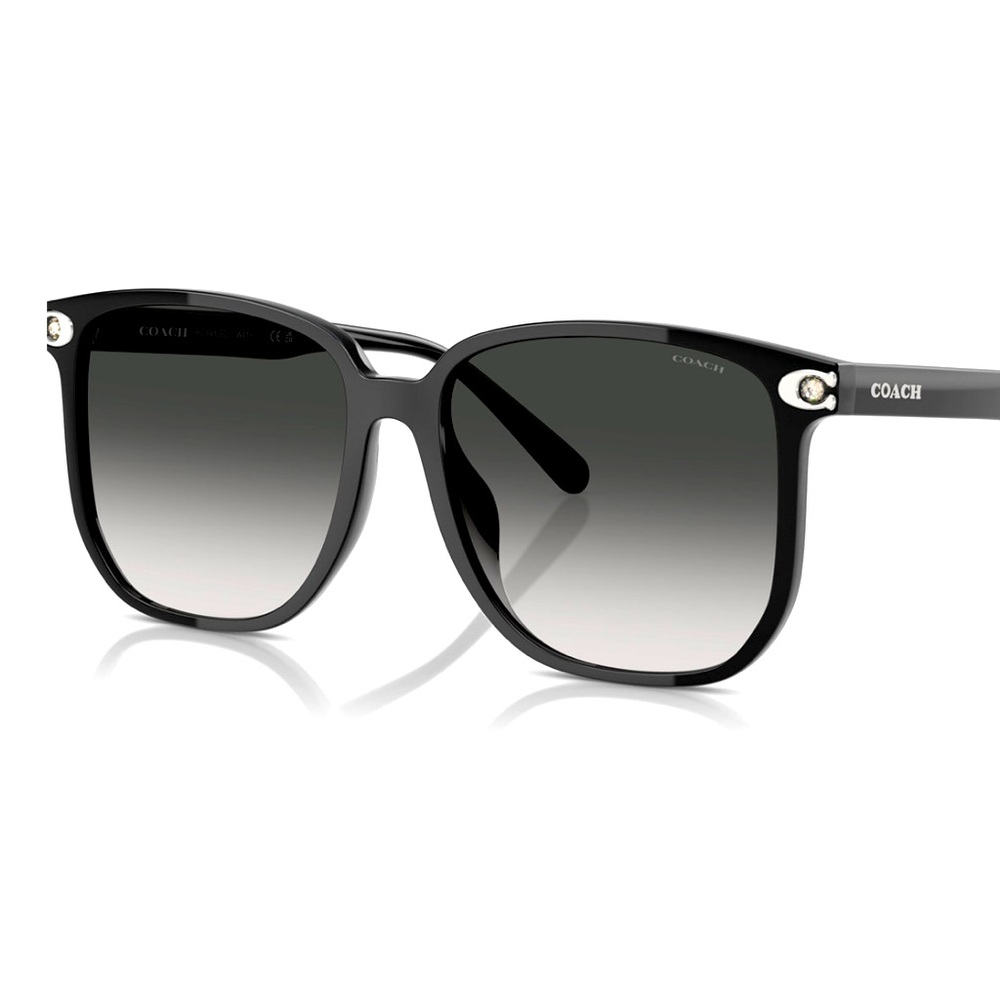 Coach Embedded C Rounded Square Sunglasses with Sleek Design and ombré effect